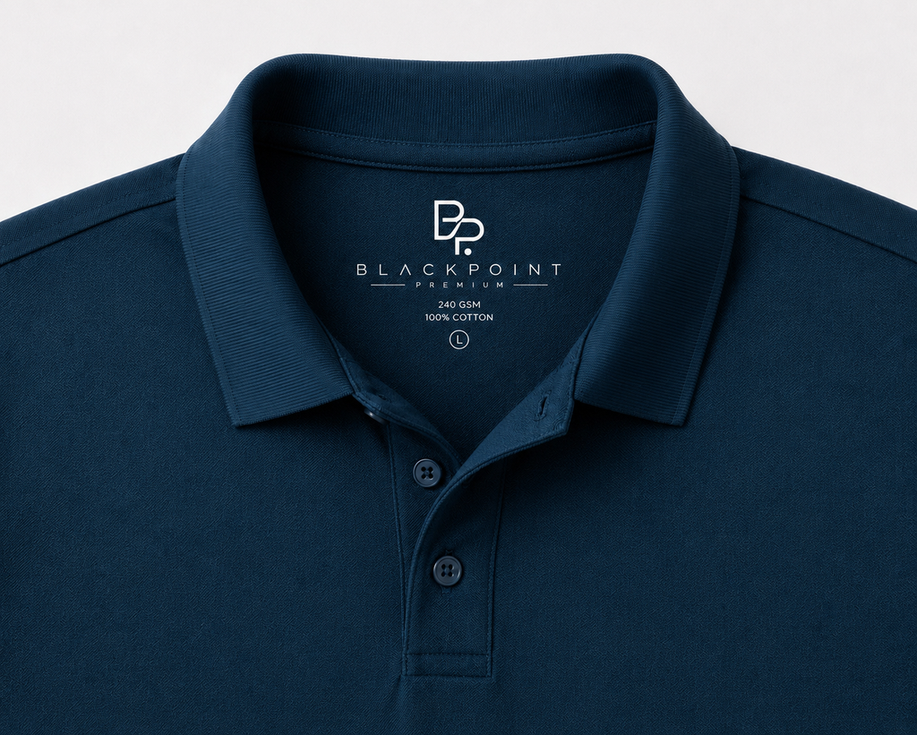 BLACKPOINT Premium Polo Tee - Petrol Blue