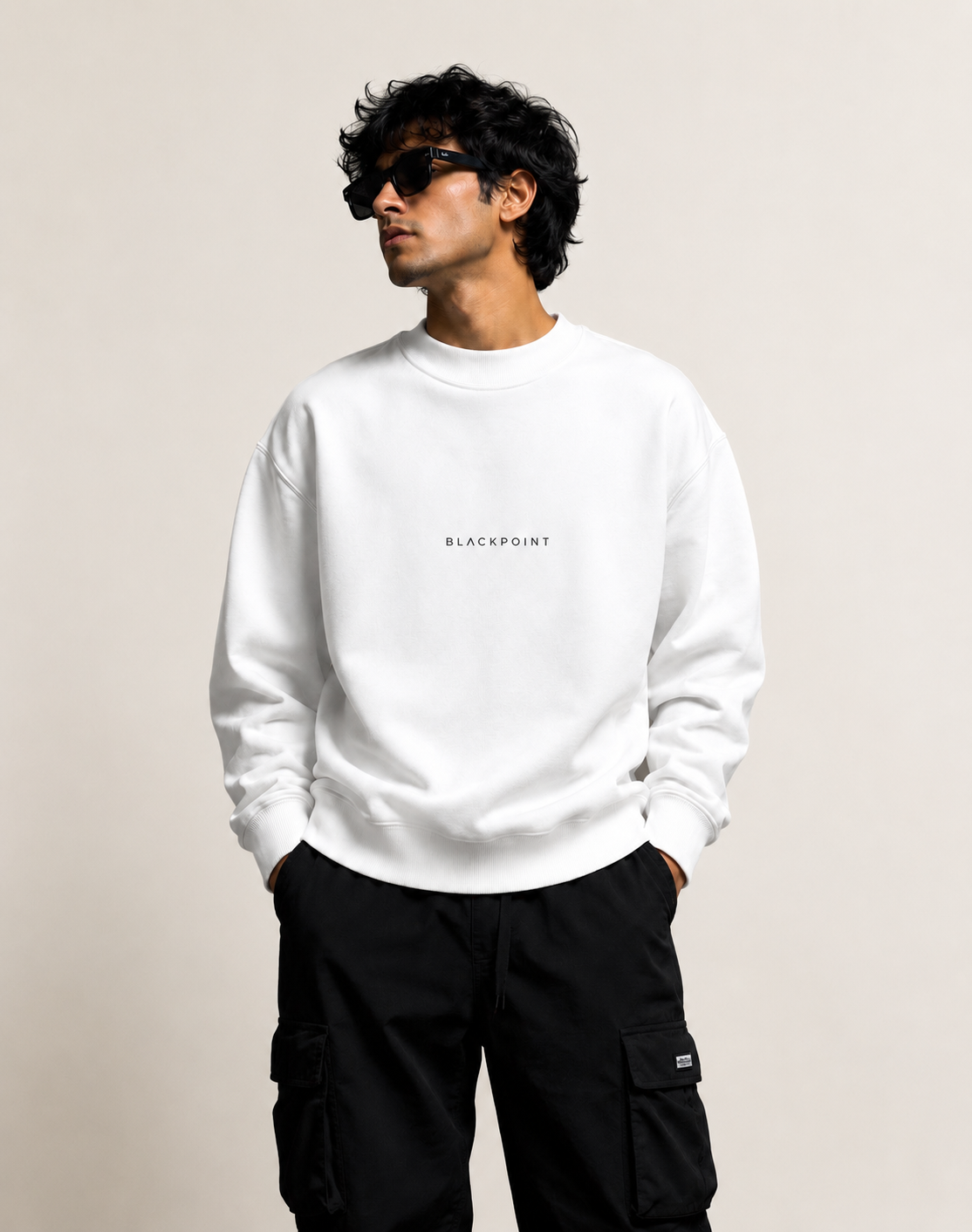 BLACKPOINT Premium Fleece Sweatshirt - White