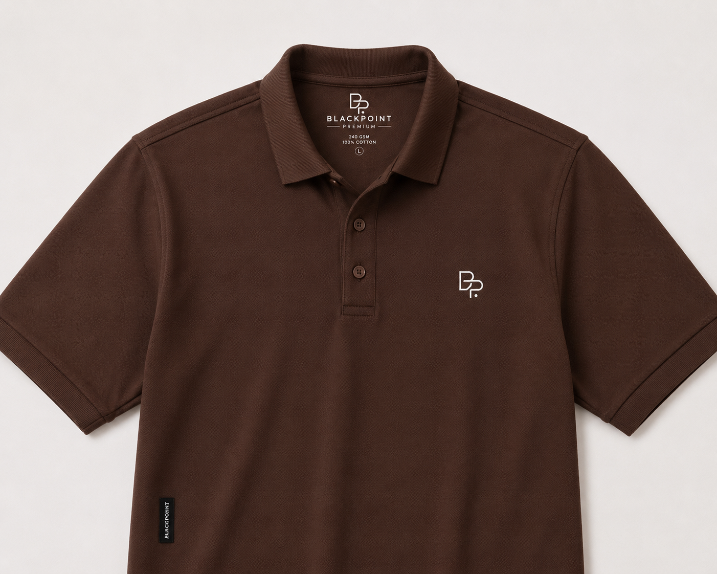 BLACKPOINT Premium Polo Tee - Coffee Brown