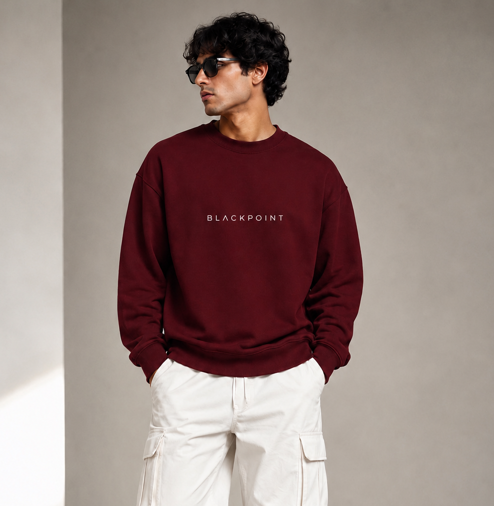 BLACKPOINT Premium fleece Sweatshirt - Maroon