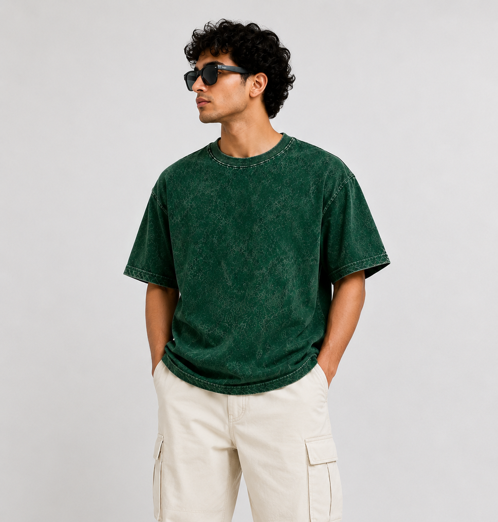 BLACKPOINT Premium Oversized Tee - Bottle Green