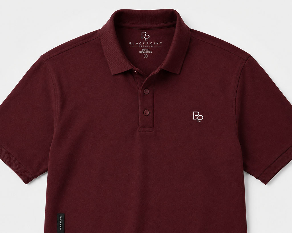 BLACKPOINT Premium Polo Tee-Maroon
