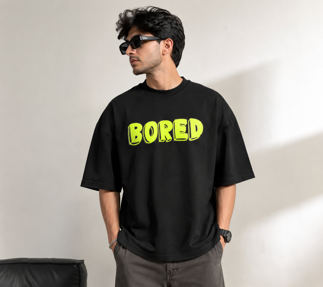 BLACKPOINT Premium Oversized Cotton Tee- Bored