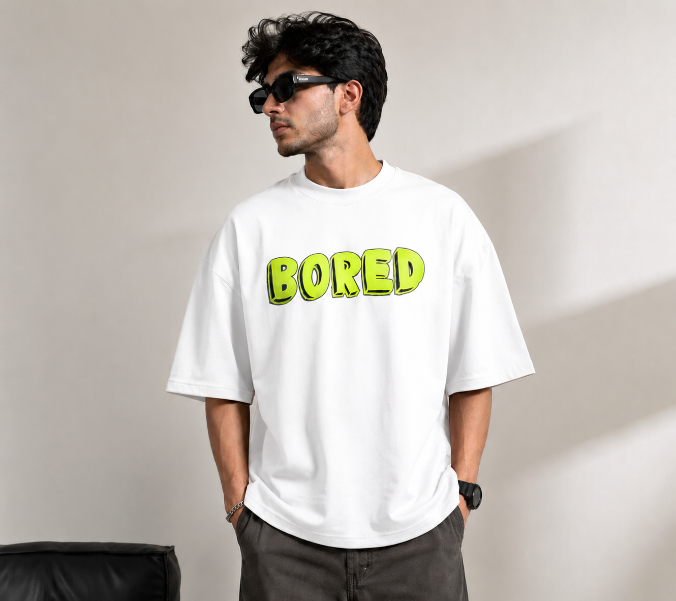 BLACKPOINT Premium Oversized Cotton Tee- Bored