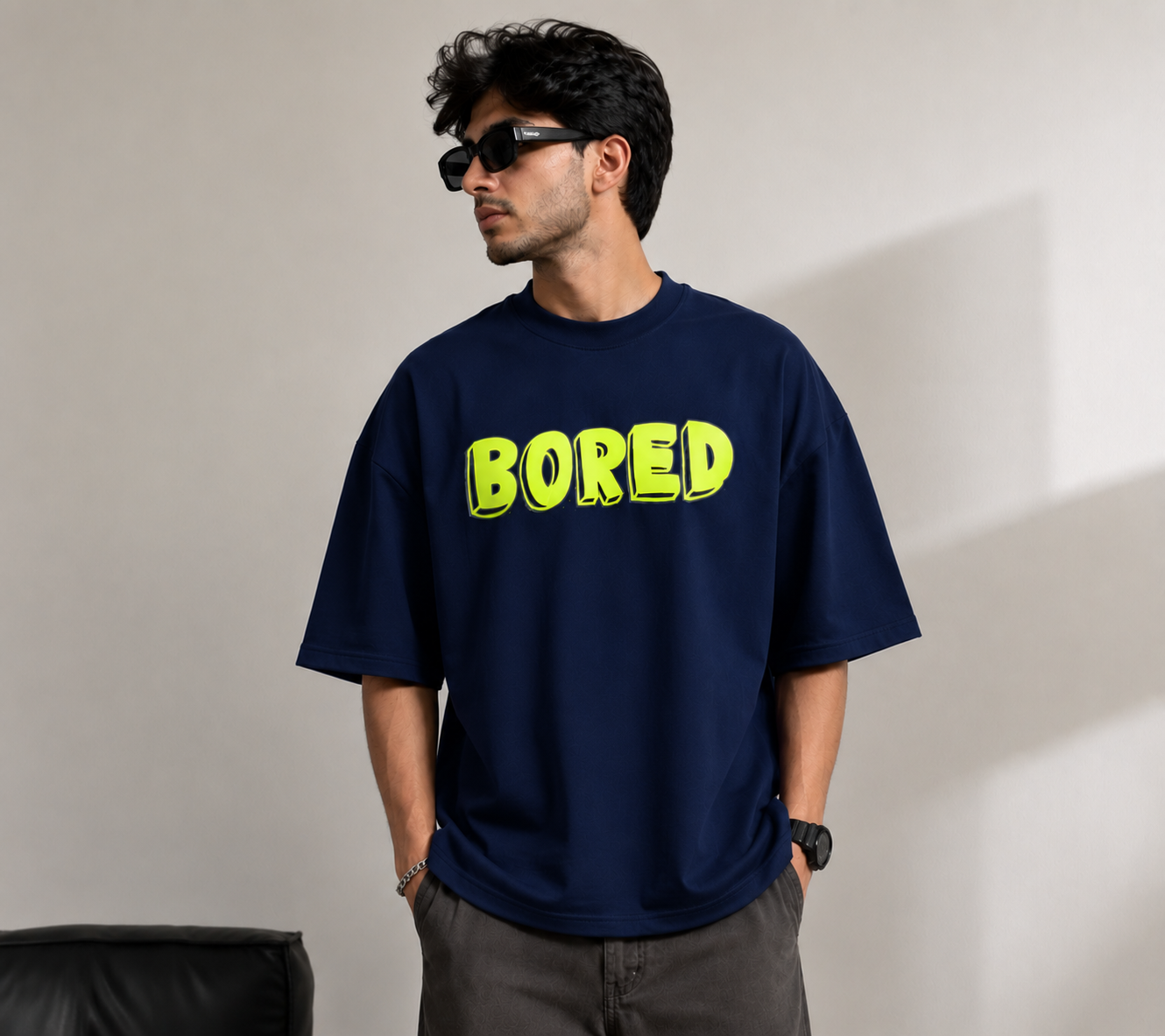 BLACKPOINT Premium Oversized Cotton Tee- Bored