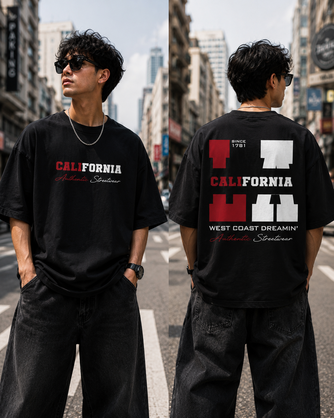BLACKPOINT Premium Oversized Tee - California